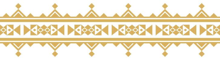 Abstract aztec pattern with ethnic textile fabric and seamless border. vector