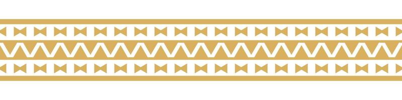 Ethnic seamless design with border and retro aztec textile elements. vector