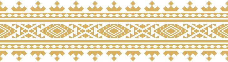 Vintage ethnic textile with aztec fabric border and seamless pattern. vector