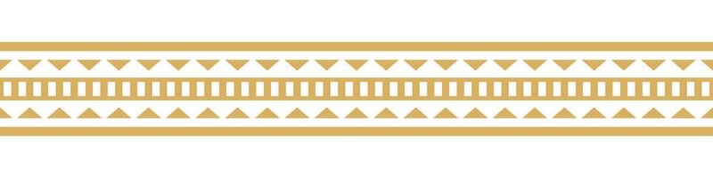 Aztec border in retro ethnic design with seamless textile elements. vector