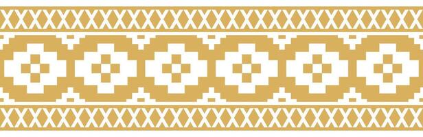 Abstract retro pattern with ethnic aztec seamless border design. vector