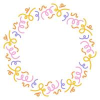 Curly Confetti Joy Frame vector