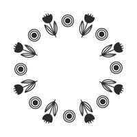 Tulip Circle Frame vector