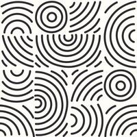 Abstract Circle Line Seamless Pattern vector