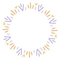 Minimal Burst Holiday Circle Frame vector
