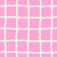 Grid Pink Curvy Seamless Pattern vector