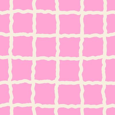 Grid Pink Curvy Seamless Pattern