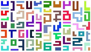 a large number of colorful letters arranged in a pattern vector