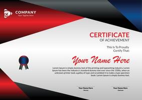 Elegant Certificate of Achievement in a Black Frame vector