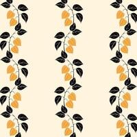 Autumn physalis ornament. Pattern of physalis branches, branches with lantern fruits and leaves. Packaging, wrapping, wallpaper, textile, background. vector