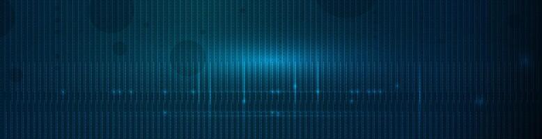 abstract digital technology. Illustration element with light, line pattern, space, dot, geometric shape on blue color background. Modern graphic design for template. Futuristic, science concept vector
