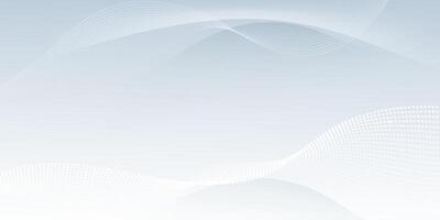 Abstract wave line pattern and dot line particle on white, gray color background. Modern graphic design. Flowing halftone, gradient curve shape for data futuristic, technology background vector