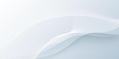 Abstract wave lines pattern, dot line particle on white, gray color background. Modern graphic design. Flowing halftone, gradient curve shape for data futuristic, technology background vector