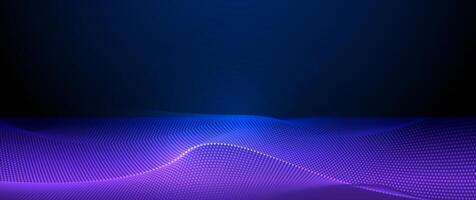 Abstract dynamic, wave particle and dot. Illustration technology background with dynamic mesh, flow particles design for banner, wallpaper vector