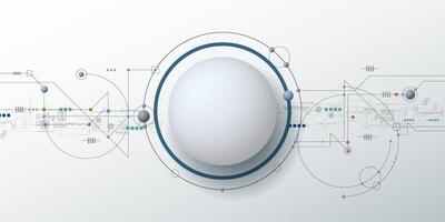Circuit board on white color background vector