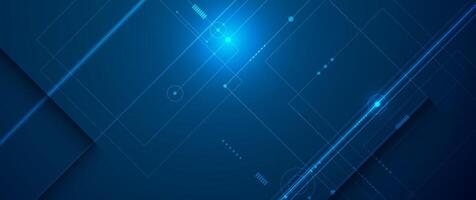 Abstract circuit board design with line, dot on dark blue background, Illustration computer, science, digital network, modern communication technology, big data, connection futuristic concept vector
