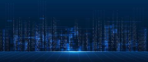 Illustration Abstract Digital technology, light line and blue cyber space background. communication, innovation futuristic technology, connect internet network system, future big data, concept vector