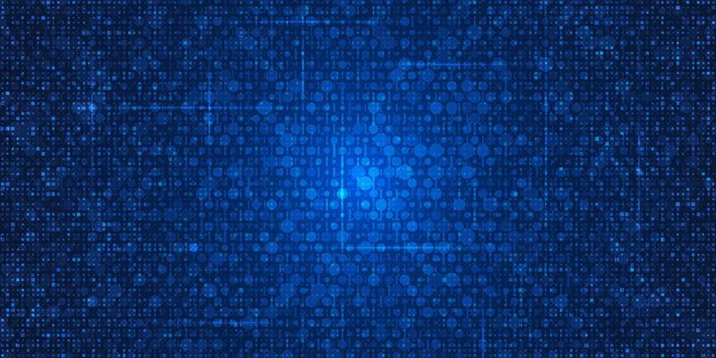Abstract grid pixel pattern background. Illustration element with square, geometric mosaic, texture on dark blue color. Graphic design for digital datum, technology futuristic background