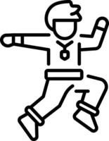 A line style icon of actor vector