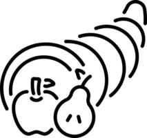 A line style icon of cornucopia vector