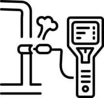 A linear style icon of leakage detector vector