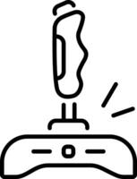 A line style icon of ergonomic wireless joystick controller vector