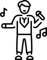 A line style icon of karaoke vector