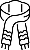 An outline style icon of scarf vector