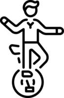 A outline style icon of stunt double vector
