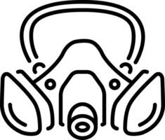 A outline style icon of safety mask vector