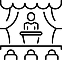 A line style icon of award show vector