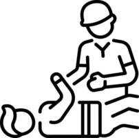 A linear style icon of first aid vector