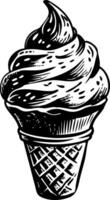 A drawing style icon of sweet ice cream vector