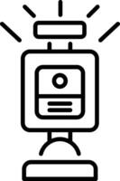 A line style icon of sensor vector