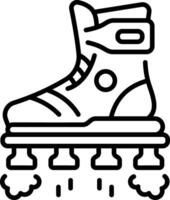 An icon of flying shoe in line style vector