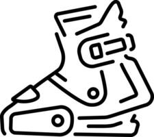 A linear icon of futuristic antigravity shoe technology vector