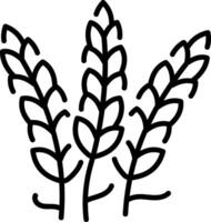 An outline style icon of wheat vector