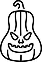 A linear style icon of harvest pumpkin vector