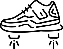 An outline style icon of futuristic flying shoe vector