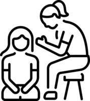 A line style icon of reassuring vector