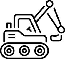 An outline style icon of digger vector