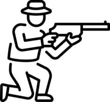 A line style icon of gangster vector