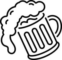 An outline style icon of beer vector
