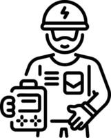 An outline style icon of urgent assistance vector