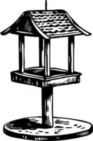 A sketchy style icon of a bird feeder vector