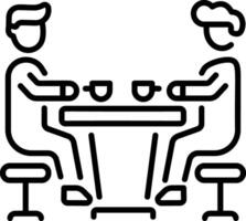 An outline style icon of thanksgiving dinner vector