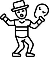 A line style icon of mime vector