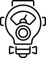 A linear style icon of pressure meter vector