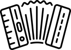 A linear style icon of accordion vector
