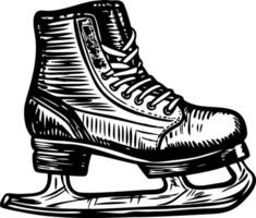 A sketchy style illustration of ice skates vector
